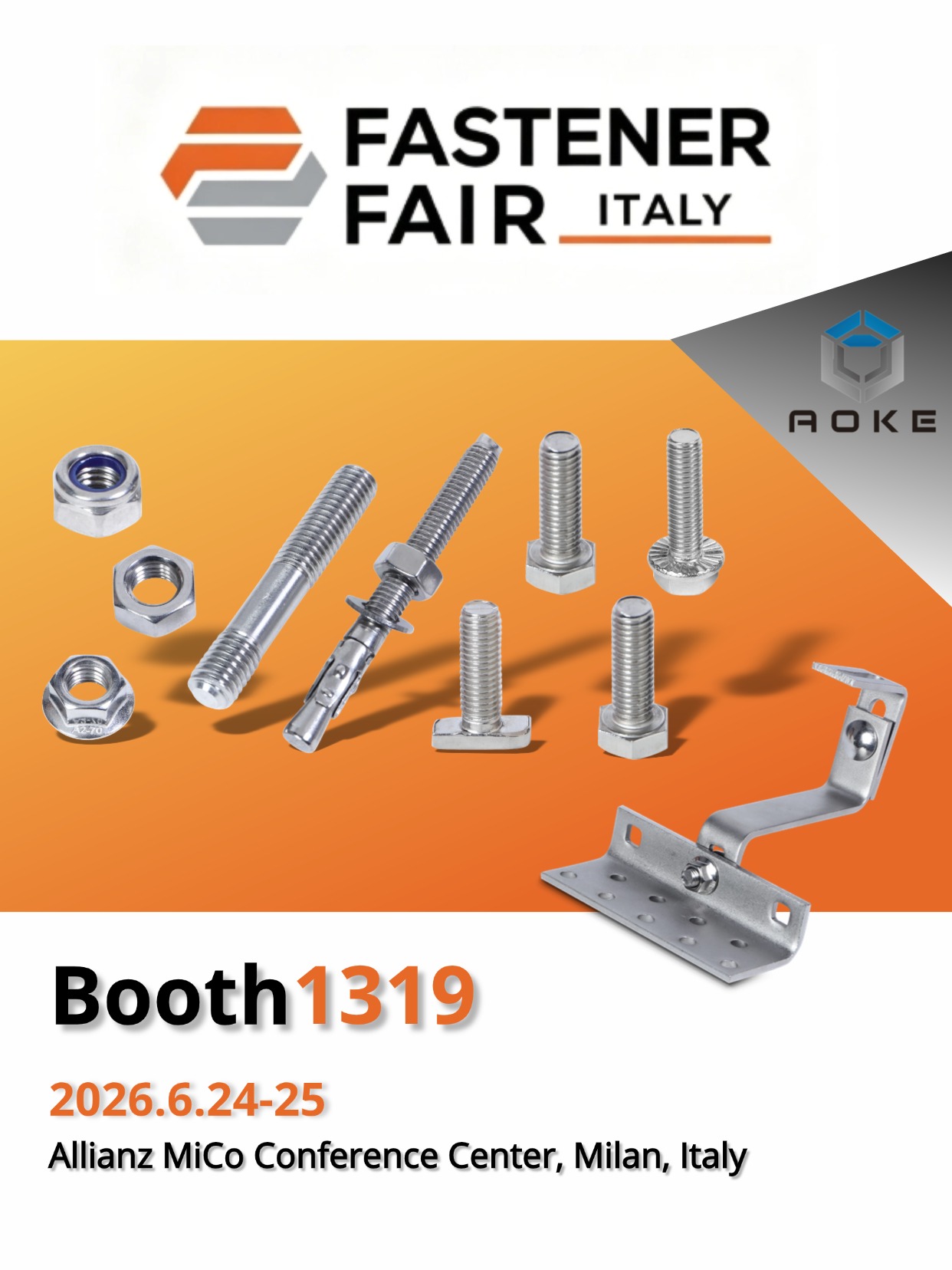Temui Jiaxing AOKE di Fastener Fair Italy 2026