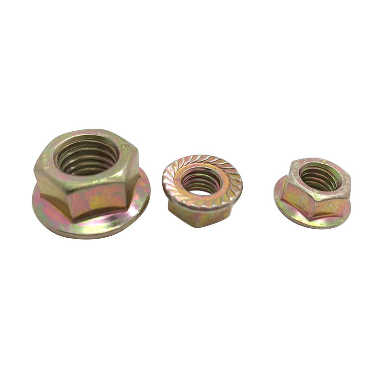 Keluli karbon DIN 6923 Hex Flange Nut Zink Plated