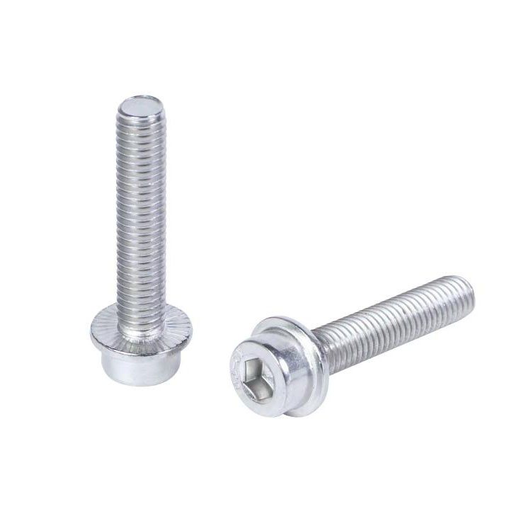 Kepala soket heksagon DIN251 dengan skru bebibir bergerigi