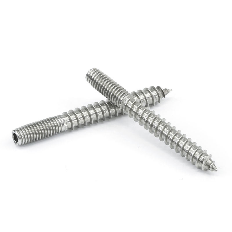 Dowel Dowel Scews Skru Kayu Double End untuk Perabot