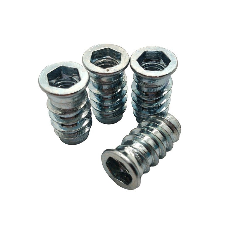 Hex Socket Screw Thread Masukkan kacang untuk perabot kayu
